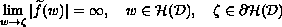 $$
 \lim_{w\to \zeta } |\widetilde{f}(w)| =\infty,\quad
 w\in \mathcal{H}(D),\quad \zeta \in \partial \mathcal{H}(D)
 $$