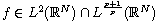 $f\in L^2(\mathbb{R}^N) \cap L^{\frac{p+1}{p}}(\mathbb{R}^N)$