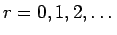 $ r=0,1,2,ldots  $