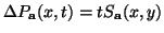 $ Delta P_{mathbf{a}%% }(x,t)=tS_{mathbf{a}}(x,y)$