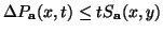 $ Delta P_{%% mathbf{a}}(x,t)leq tS_{mathbf{a}}(x,y)$