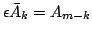 $ epsilon bar{A}_k=A_{m-k}$