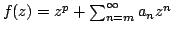 $ f(z)=z^p+sum_{n=m}^infty a_nz^n$