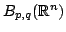 $ B_{p,q}($ mathbb{R}^n)$