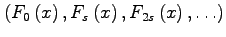 $ \left( F_{0}\left( x\right)
,F_{s}\left( x\right) ,F_{2s}\left( x\right) ,\ldots \right) $